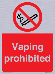 Vaping prohibited